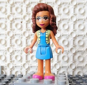 LEGO frnd351 Friends Olivia - Dark Azure Skirt, Yellow Vest 41395 - Picture 1 of 3