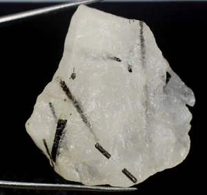 80.55 Ct Natural Black Rutile Quartz Raw Gemstone Rough Healing Gift - Picture 1 of 9