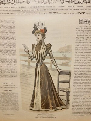 VINTAGE DEKO OBJEKT ZEITSCHRIFT ABBILDUNG DAMEN MODE RETRO SAMMLUNG ILLUSTRATION - Bild 1 von 4