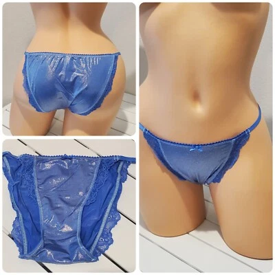 Трусики бикини Victorias Secret Dream Angels Shiny Wet Look 5/S ГОЛУБЫЕ глаза - Изображение 1 из 4