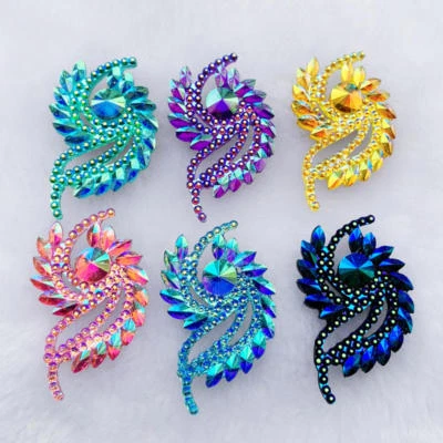 25*43mm 8pcs Crystal Stones Round Strass+Horse Eyes Resin Sewing On Wedding -A80 - Image 1 of 4