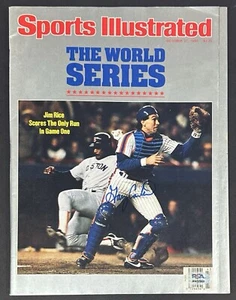 Gary Carter Signed METS 1986 WORLD SERIES SI No Label Full Magazine Auto PSA LOA - Picture 1 of 14