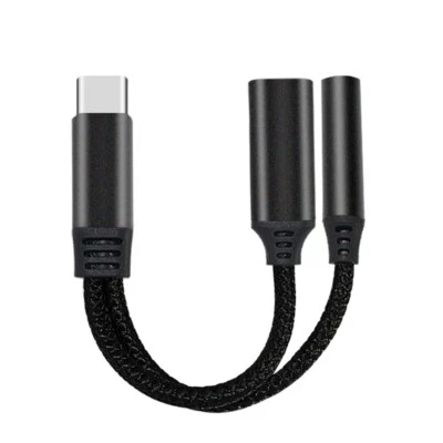 Cable cargador de auriculares de audio auxiliar USB tipo C a 3,5 mm para iPhone 15 Pro Max 2 en 1 Foto 1 de 4