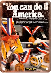 Vintage 1979 STANLEY TOOLS Ad Reproduction Metal Sign Z353 - Picture 1 of 1