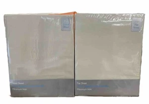 JOB LOT SINGLE SHEETS 1 X FLAT 1 X FITTED 200 T/C EGYPTIAN COTTON PERCALE L439 - Picture 1 of 1