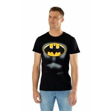 Batman Logo Black Strappato Bevel Ufficiale Merce T-Shirt Nuovo