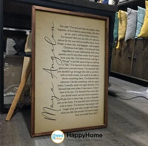 Maya Angelou Saying Wall Art I've Learned Inspirational Quotes Print Art -P705 - Picture 1 of 16