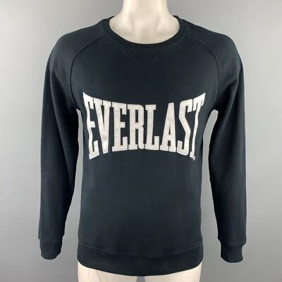 EVERLAST for PORTS Size L Black Logo Cotton Crew Neck Sweatshirt - Image 1 of 4