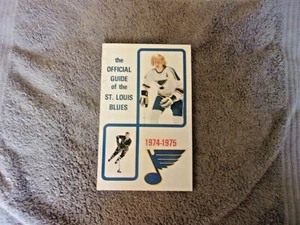 1974-75 ST LOUIS BLUES GUÍA DE MEDIOS Anuario Garry Unger 1975 Programa de Hockey de la NHL  - Imagen 1 de 12