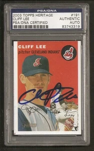 Cliff Lee 2003 Topps Heritage Signed Auto PSA/DNA ENCAPSULATED - Picture 1 of 1