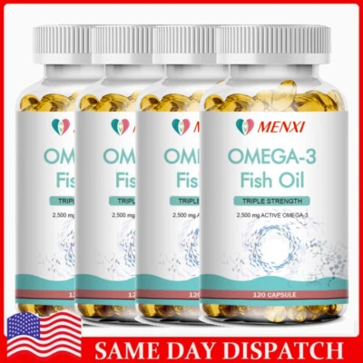 1/2/4x Omega 3 Cápsulas de Aceite de Pescado Triple Fuerza Soporte Articular 3600 mg EPA y DHA Foto 1 de 4