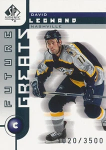 2001-02 SP Authentic #113 DAVID LEGWAND - x/3500 - Nashville Predators - Bild 1 von 1