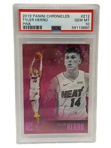 2019 Panini Chronicles Tyler Herro Pink Rookie Card #212 PSA 10 GEM MINT - Picture 1 of 4