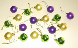 (REVISIONATO) Palline Miniature Martedì Grasso Ornamenti Non Frantumati 1" -NO 2 SET UGUALI! - Foto 1 di 4