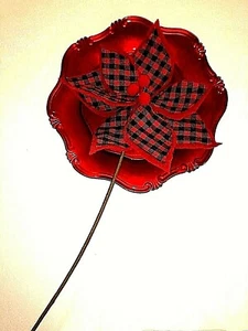 Beautiful Red Plaid Flower - Picture 1 of 5