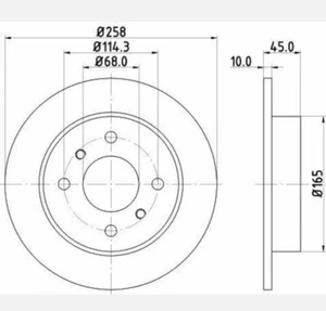MINTEX MDC1006C BRAKE DISC Rear - Picture 1 of 2