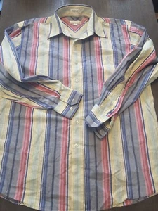 Cutter And Buck Men's Long Sleeve Striped Dress Shirt Size L - Picture 1 of 6