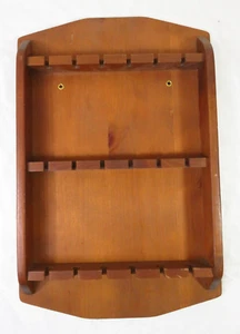 Vintage Holz Löffelhalter hängend Wandregal 18 Fächer - Bild 1 von 5