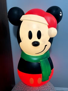 Disney Mickey Mouse trägt Schal BLASFORM beleuchtet Weihnachtsdeko NEU - Bild 1 von 4
