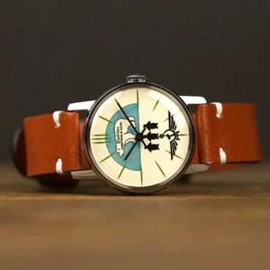 Vintage Men's Watch "Buran" Mechanical Soviet USSR 1980's Perfect Gift - Picture 1 of 5