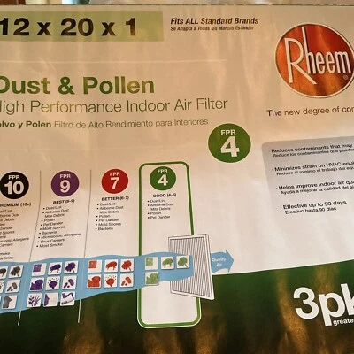 Lot Of 4 Fresh Air Filters For A Furnace 12 X 20 X 1 - Image 1 of 2