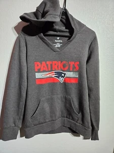 New England Patriots Sweater Women's Size Small Grey Fanatic NFL Football Hoodie - Picture 1 of 12