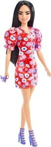 Barbie Fashionista Muñeca Asiática #177 Pelo Negro Con Vestido Floral ¡Nueva! - Imagen 1 de 6