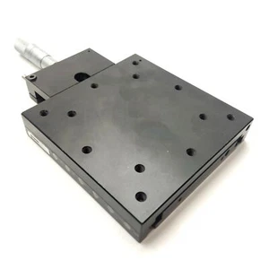 Parker CR4421-L Manual Linear Stage, 1" Travel, 5 x 5" Stage w/Micrometer & Lock - Picture 1 of 8