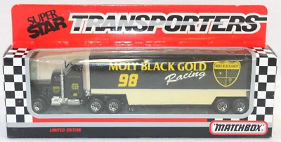 Jimmy Spencer #98 Moly Black Gold Racing NASCAR ~ 1992 Matchbox Super Star 1:87 - Image 1 of 4