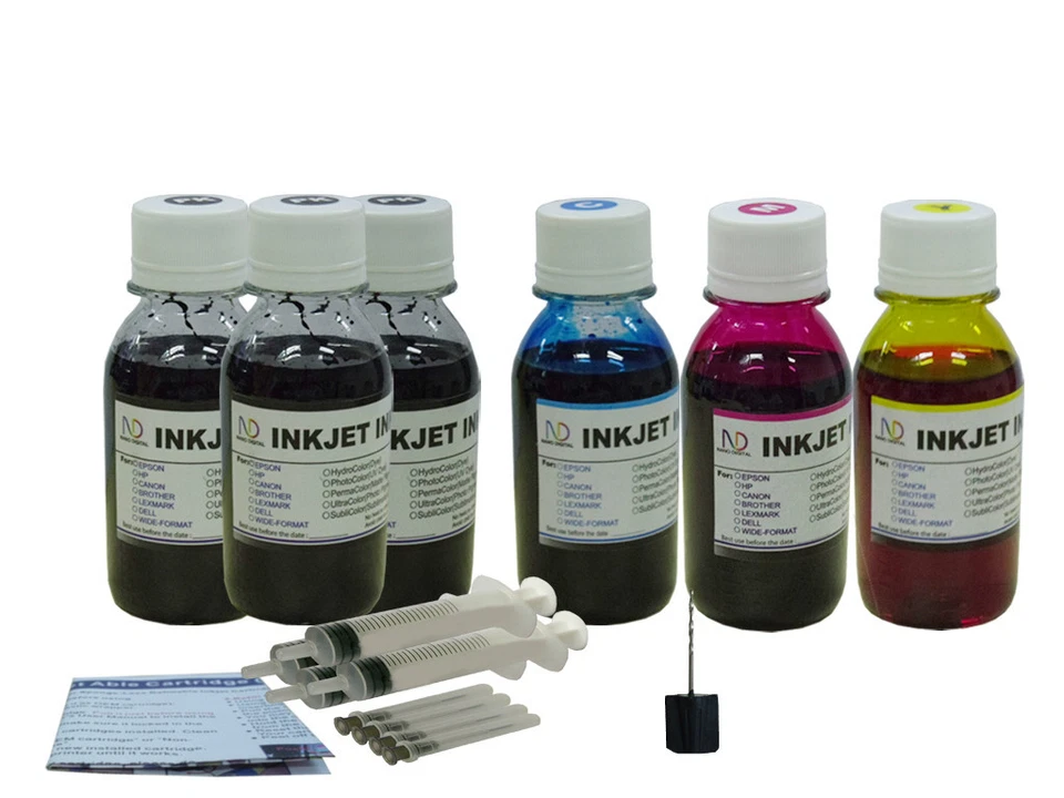 Refill ink kit for Lexmark 2 3 X2480 X2580 X3580 6x100ml (3BK+3C) - Image 1 of 1