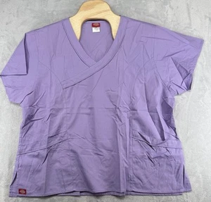 Dickies Scrub Top Medical Purple Women's 2XL 27x28 NWOT READ - Picture 1 of 6