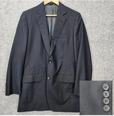 Southwick PAUL STUART Blazer Mens 38R Small Black Wool Jacket Tall VTG Luxe USA - Image 1 of 4