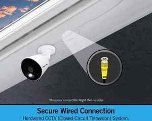 NIGHT OWL CM-DP2L-B Wired Spotlight Camera NIB W/ Screw Kit/60 Foot Cord*Bundle! - Picture 1 of 10