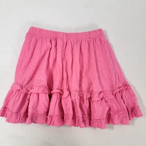 Hanna Anderson Girl's Pink Skirt Skort Short Combo Piece Sz 150 ( 12 US ) Ruffle - Picture 1 of 5