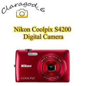 Nikon Coolpix S4200 Digital Camera 16.0 MP 6x Optical Zoom Touch Screen Red - Imagen 1 de 7