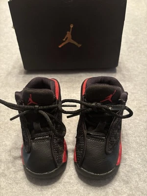 Nike Air Jordan 13 Retro BT Infant Sneakers Boy’s Size 4C Black/ True-Red White - Image 1 of 4
