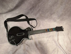Guitar Hero Xbox 360 Wireless Controller Gibson Red Octane Les Paul W/ Strap - Picture 1 of 7