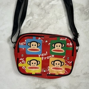 Vintage Y2K Paul Frank Julius Monkey Red Logo Crossbody Shoulder Bag Purse - Picture 1 of 9