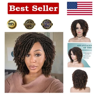 Peluca rasta rizada de aspecto natural - Estilo sintético resistente al calor de 6 pulgadas Foto 1 de 4