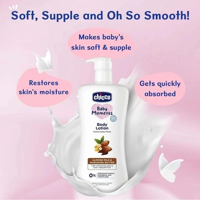 Chicco Baby Moments Body Lotion 200ml | Almond Milk & Murumuru Butter Care Foto 1 de 4