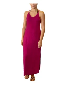 MIKEN Women's Purple Stretch Racerback Maxi Slit Swimsuit Cover Up XS - Picture 1 of 3
