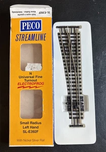 PECO Streamline SL-E392F Electrofrog N Scale Code 55 - Small Radius Left Hand - Picture 1 of 5