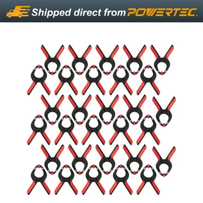 POWERTEC 30PK Mini Spring Clamp Set, 1 inch Spring Clamps, 71018-P3 - Image 1 of 4