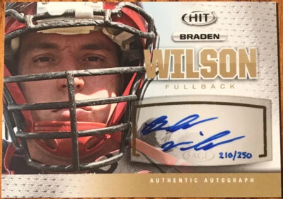 2013 SAGE HIT Autographs Gold Braden Wilson #A108 Kansas State #’d 210/250 - Image 1 of 2