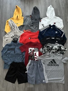 Boys Medium Nike Adidas Champion Under Armour Shorts Shirt Big Lot Of 14 - Picture 1 of 17