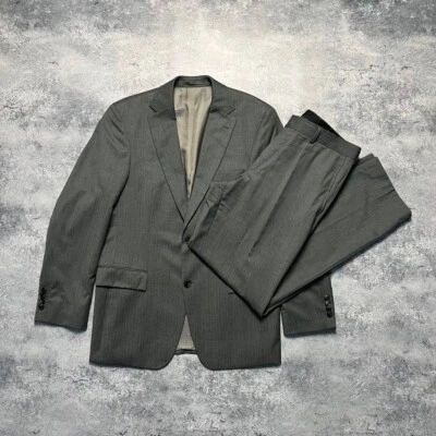 Hugo Boss Wool Grey Suit Men's Size 38R - Image 1 of 4