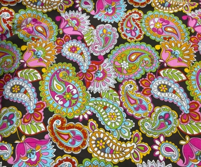 ESTUDIO DE DISEÑO HERMANO HERMANA - PAISLEY Y FLORAL SOBRE CARBÓN (2011)- POR YARDA Foto 1 de 3