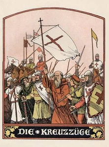 Die KREUZZÜGE - Hans SCHRÖDTER - Zinkätzung des JUGENSTIL um 1910 - Picture 1 of 1