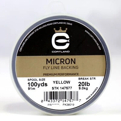 Respaldo Cortland Micron Fly Line 20 lb 100 yardas - TODOS LOS COLORES - OPCIONES DE ENVÍO GRATUITO Foto 1 de 2