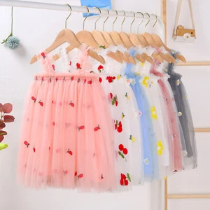 Kids Girls Casual Layered Tulle Dresses Princess Birthday Party Beach Dress 1-6Y - Picture 1 of 54